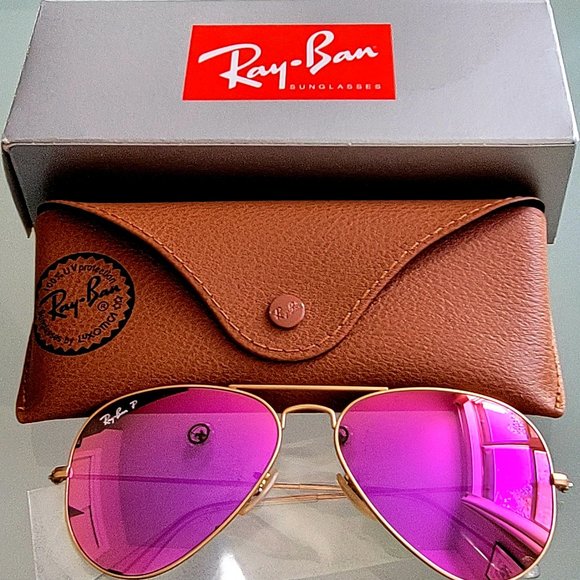 NIB - Ray-Ban AVIATOR FLASH LENSES
